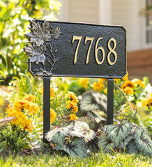 Plow & Hearth Garden Accents | Yard & Garden Natural Elements Cast Aluminum Address Plaques