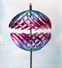 Plow & Hearth Garden Accents | Yard & Garden Oversized Split Sphere Metal Wind Spinner