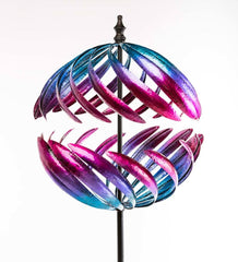 Plow & Hearth Garden Accents | Yard & Garden Oversized Split Sphere Metal Wind Spinner
