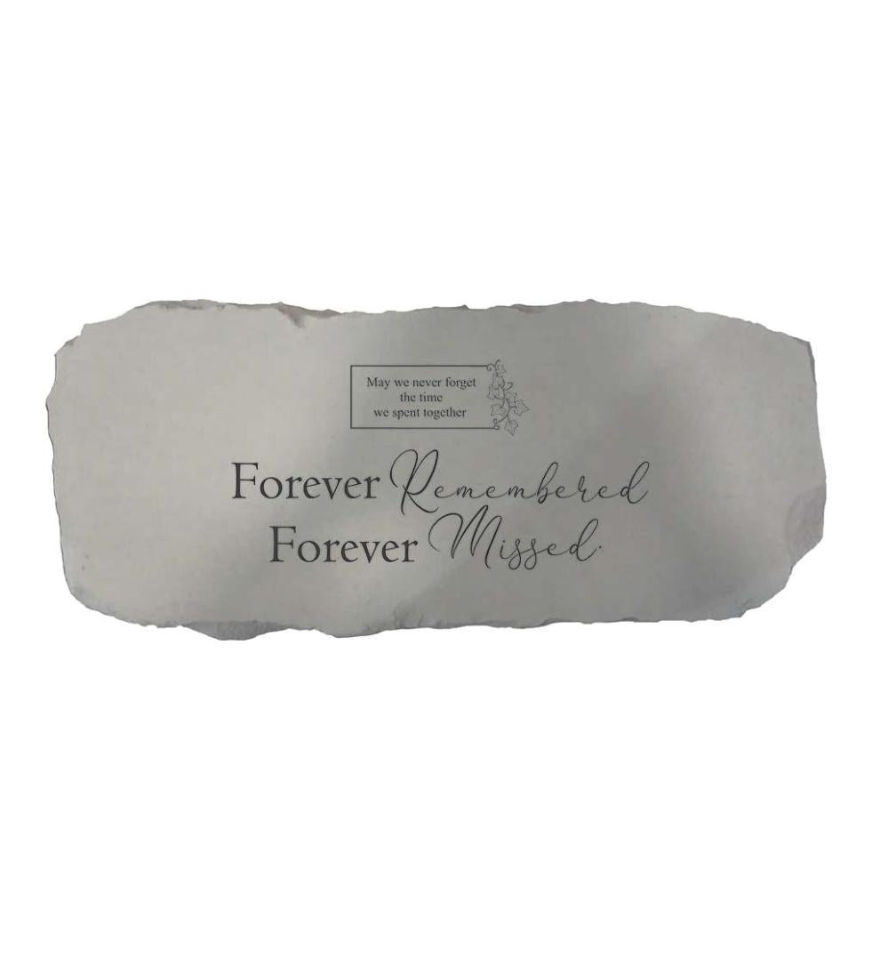 Plow & Hearth Garden Accents | Yard & Garden Personalized Forever Remembered Memorial Stone Garden Bench