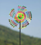 Plow & Hearth Garden Accents | Yard & Garden Rainbow Feathers Wind Spinner