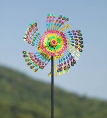 Plow & Hearth Garden Accents | Yard & Garden Rainbow Feathers Wind Spinner