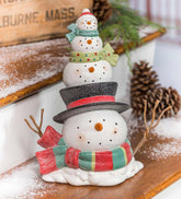 Plow & Hearth Garden Accents | Yard & Garden Smiling Stacked Snowman Garden Statuary