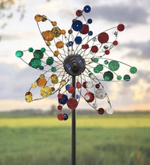 Plow & Hearth Garden Accents | Yard & Garden Solar Confetti Wind Spinner With Led Lights