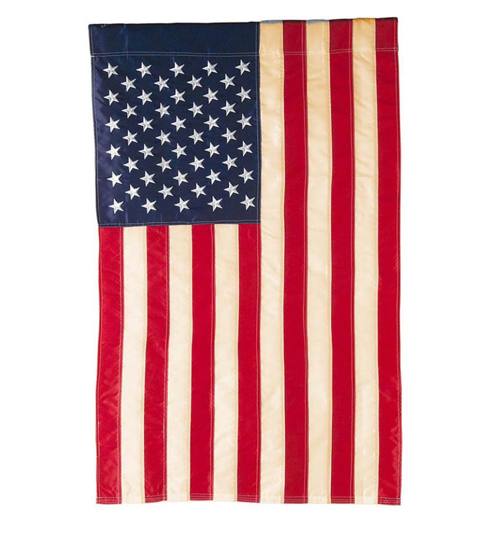 Plow & Hearth Garden Accents | Yard & Garden Tea-Stained Americana Old Glory Garden Flag