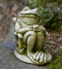 Plow & Hearth Garden Accents | Yard & Garden Usa-Made Cast Stone Coffee And Tea Frog Garden Statues