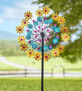 Plow & Hearth Garden Accents | Yard & Garden Yellow Daisy Metal Wind Spinner