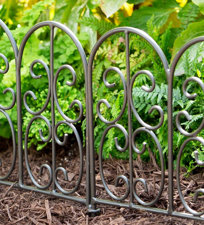 Plow & Hearth Garden Fencing & Edging | Yard & Garden Montebello Wrought Iron Garden Edging