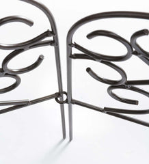 Plow & Hearth Garden Fencing & Edging | Yard & Garden Scrollwork Wrought Iron Edging With Ground Stakes And Gunmetal Finish