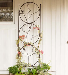 Plow & Hearth Garden Stakes | Yard & Garden Circle Of Birds Trio Garden Trellis