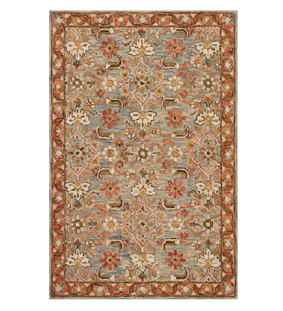 Plow & Hearth Hearth Rugs | Fireplace & Hearth Kensington Floral Wool Rug