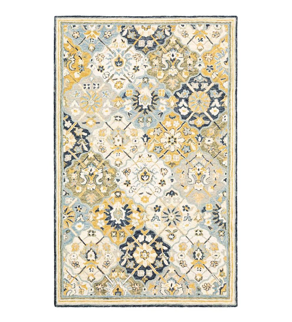 Plow & Hearth Hearth Rugs | Fireplace & Hearth Willow Oaks Lattice Wool Rug