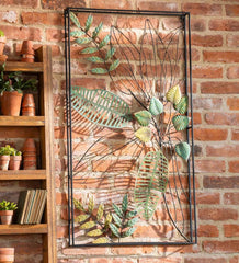 Plow & Hearth Home Accents | Indoor Living 3D Metal Outdoor Botanical Fern Wall Art