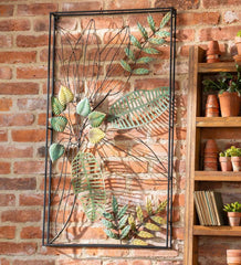 Plow & Hearth Home Accents | Indoor Living 3D Metal Outdoor Botanical Fern Wall Art