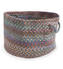 Plow & Hearth Home Accents | Indoor Living Afton Mountain Indoor/Outdoor Polypropylene Braided Basket With Handles - Blue Opal