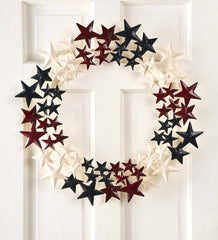 Plow & Hearth Home Accents | Indoor Living Americana Metal Stars Wreath
