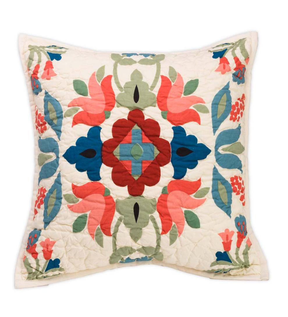 Plow & Hearth Home Accents | Indoor Living Ansley Folk Art Throw Pillow In Cream - Cream