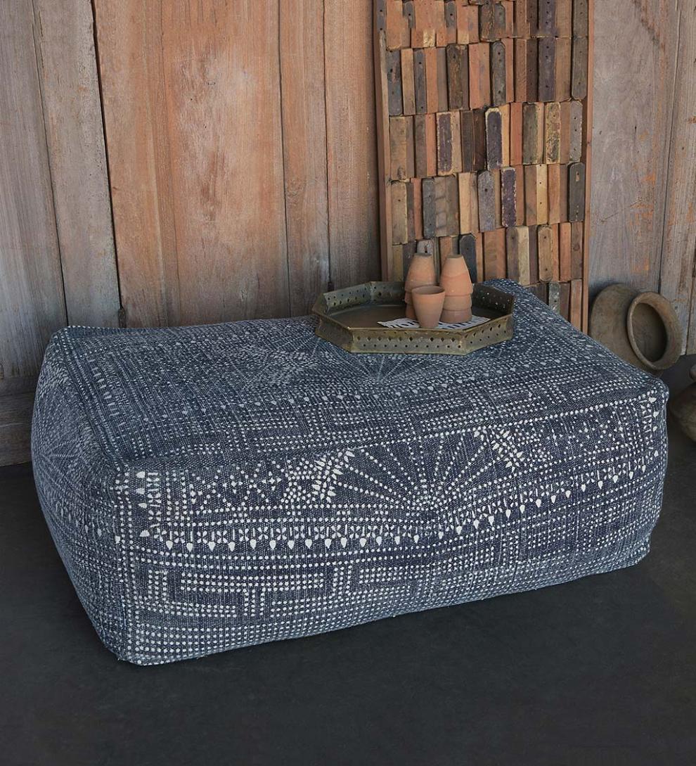 Plow & Hearth Home Accents | Indoor Living Batik Printed Ottoman