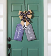 Plow & Hearth Home Accents | Indoor Living Black And White Dot Door Tag Bow