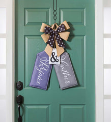 Plow & Hearth Home Accents | Indoor Living Black And White Dot Door Tag Bow