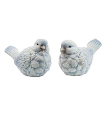 Plow & Hearth Home Accents | Indoor Living Blue And White Snowbird Indoor/Outdoor Statues, Set Of 2
