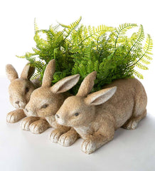 Plow & Hearth Home Accents | Indoor Living Bunny Triplets Planter