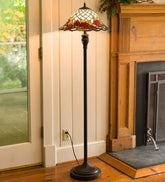 Plow & Hearth Home Accents | Indoor Living Chesterfield Tiffany Style Stained Glass Floor Lamp