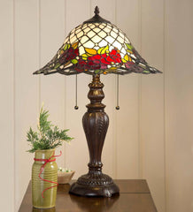 Plow & Hearth Home Accents | Indoor Living Chesterfield Tiffany Style Stained Glass Table Lamp