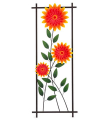 Plow & Hearth Home Accents | Indoor Living Chrysanthemum Garden Metal Trellis/Wall Art