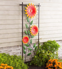 Plow & Hearth Home Accents | Indoor Living Chrysanthemum Garden Metal Trellis/Wall Art