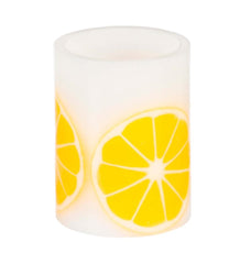 Plow & Hearth Home Accents | Indoor Living Citrus Fruit Led Wax Battery-Operated Pillar Candles, Set Of 3