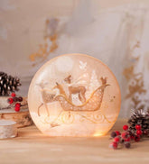 Plow & Hearth Home Accents | Indoor Living Deer And Friends In A Sleigh Lighted Tabletop Art