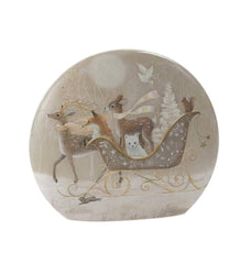 Plow & Hearth Home Accents | Indoor Living Deer And Friends In A Sleigh Lighted Tabletop Art