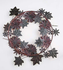Plow & Hearth Home Accents | Indoor Living Fall Chrysanthemums Metal Wreath