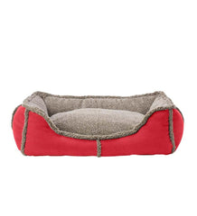Plow & Hearth Home Accents | Indoor Living Faux Suede And Berber Rectangular Dog Bed