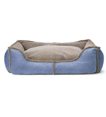 Plow & Hearth Home Accents | Indoor Living Faux Suede And Berber Rectangular Dog Bed