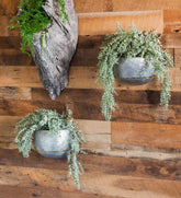 Plow & Hearth Home Accents | Indoor Living Galvanized Metal Wall Planters, Set Of 2
