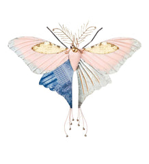 Plow & Hearth Home Accents | Indoor Living Giant Metal Moth Wall Art - Pink