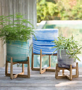 Plow & Hearth Home Accents | Indoor Living Glass Planters On Stands