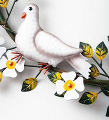 Plow & Hearth Home Accents | Indoor Living Handmade Doves And Flowers Metal Wreath