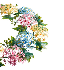 Plow & Hearth Home Accents | Indoor Living Handmade Metal Floral Wreath In Spring Pastel Colors