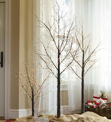 Plow & Hearth Home Accents | Indoor Living Indoor/Outdoor Birch Tree With Micro Lights