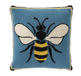 Plow & Hearth Home Accents | Indoor Living Indoor/Outdoor Busy Bee Hooked Polypropylene Throw Pillow