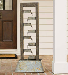 Plow & Hearth Home Accents | Indoor Living Indoor/Outdoor Cascading Slate Vertical Fountain
