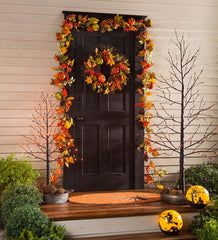 Plow & Hearth Home Accents | Indoor Living Indoor/Outdoor Electric Lighted Halloween Black Tree With Orange Leds