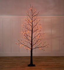 Plow & Hearth Home Accents | Indoor Living Indoor/Outdoor Electric Lighted Halloween Black Tree With Orange Leds