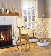 Plow & Hearth Home Accents | Indoor Living Indoor/Outdoor Electric Lighted Mini Globe Trees