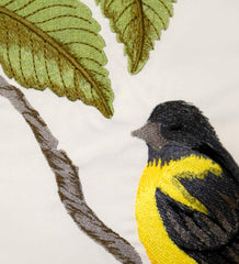 Plow & Hearth Home Accents | Indoor Living Indoor/Outdoor Embroidered Birds Throw Pillow - Yellow