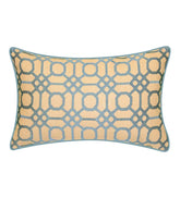 Plow & Hearth Home Accents | Indoor Living Indoor/Outdoor Embroidered Geometric Lumbar Pillow