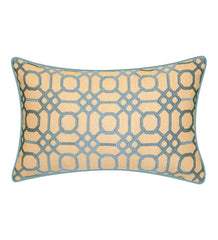 Plow & Hearth Home Accents | Indoor Living Indoor/Outdoor Embroidered Geometric Lumbar Pillow